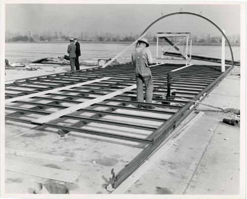 Laying Out Foundation, Housing for Veterans, Los Angeles, 1947