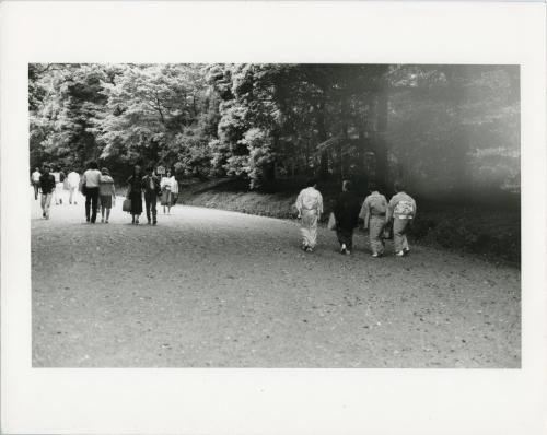 Four Traditionally Dressed Women Walking, Japan, ca. 1970s