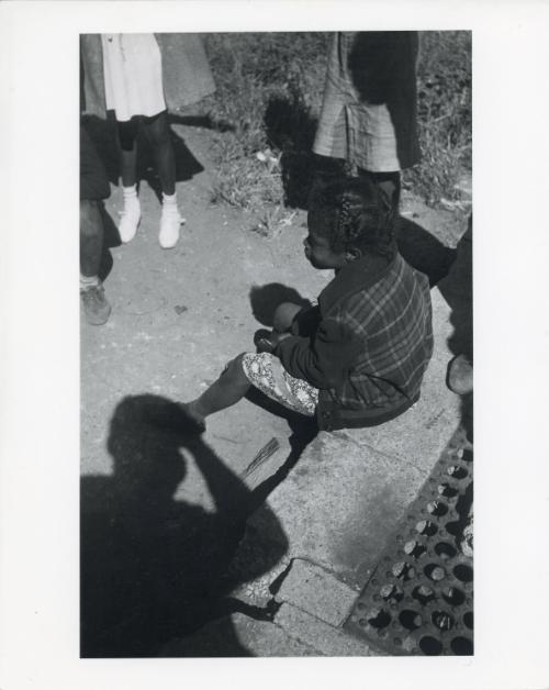 Girl Sitting with Lerner's Shadow, ca. 1970s