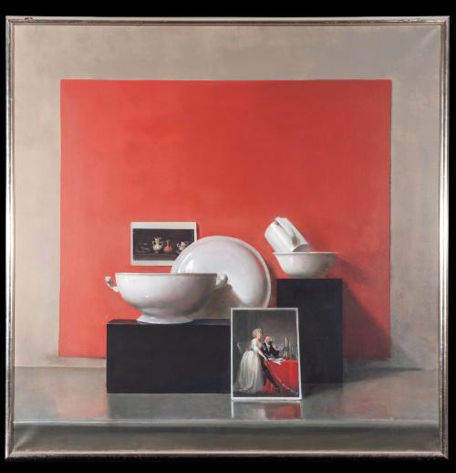 Still Life with Red Background