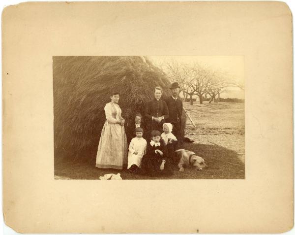 Family By Hay Stack