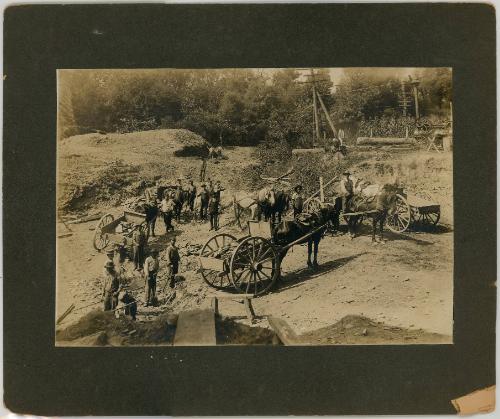 Loading rocks in Wagons