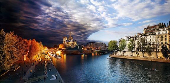 Pont de la Tournelle, Paris, Day to Night