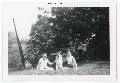 Diane & Helene Zeus With Freckles the Dog