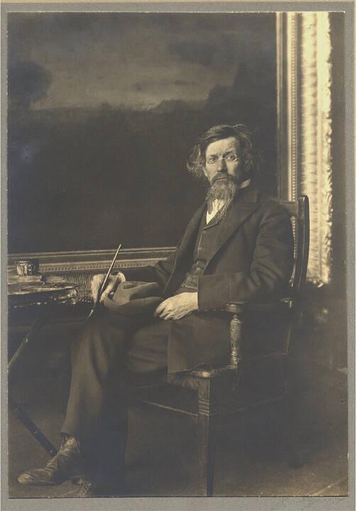 George Inness in his Studio