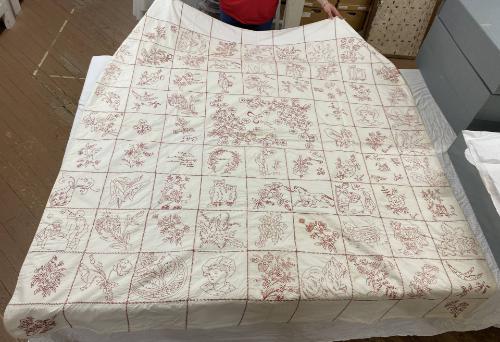 Redwork Sampler Quilt