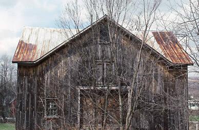 Weathered Barn With a Metal Roof