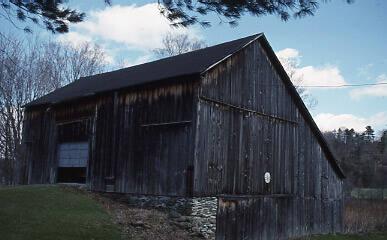 Weathered Barn with Stone Foundation