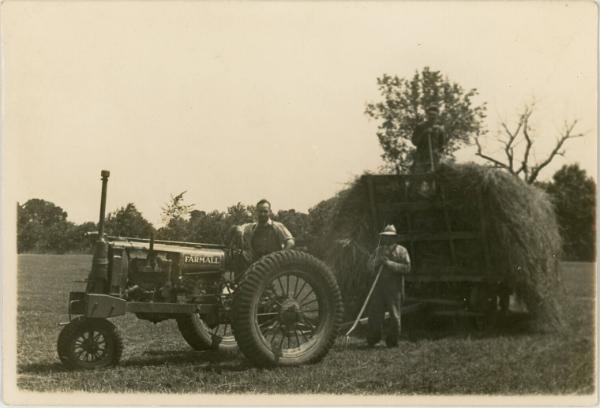 Farmall Tractor and Hay Wagon