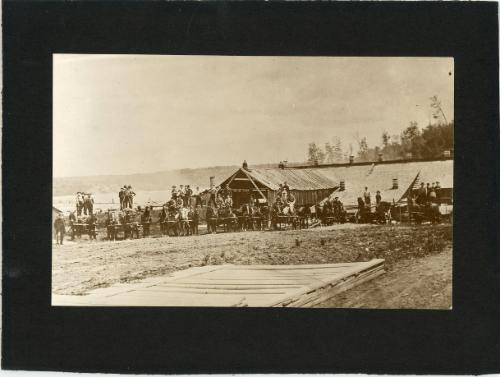 Horse Drawn Wagon Gathering