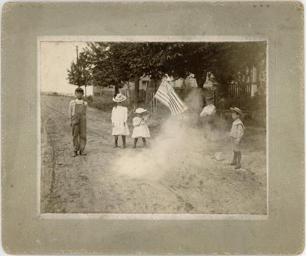 Children with an American Flag