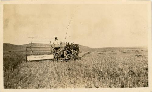 John Deere Chopper with Horse Team