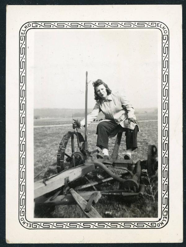 Woman on Farm Machinery
