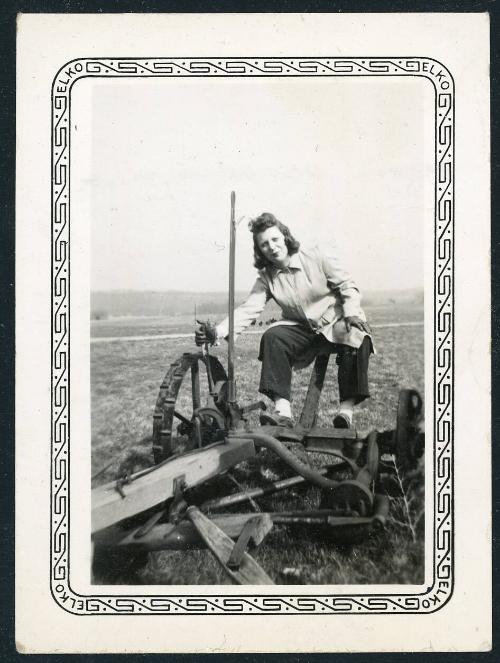Woman on Farm Machinery