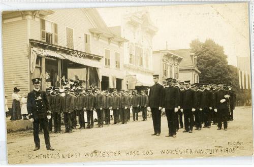 Schenevus & East Worcester Hose Co. Worcester, NY July 4, 1908