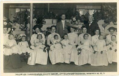 Flower Carnival and Baby Show at the Baptist Church, Norwich, NY