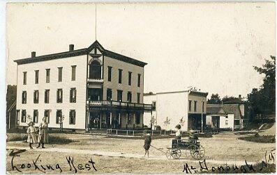 Looking West Hotel Phoenix c. 1885-1913 McDonough, NY