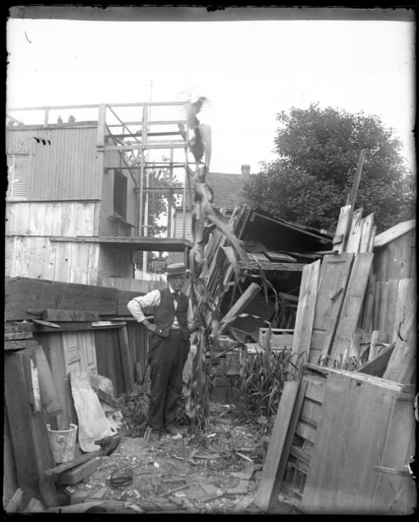 Man Among the Rubble