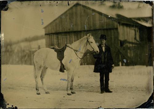 A Man & His White Horse