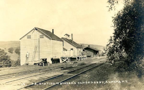 R.R. Station & Borden's Condensery, Almond, N.Y.