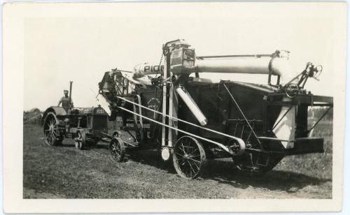 Pioneer Threshing Machine and Hart Parr Tractor