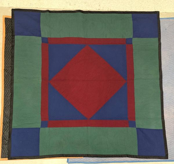 Amish "Diamond in the Square" Quilt
