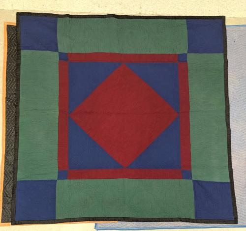 Amish "Diamond in the Square" Quilt
