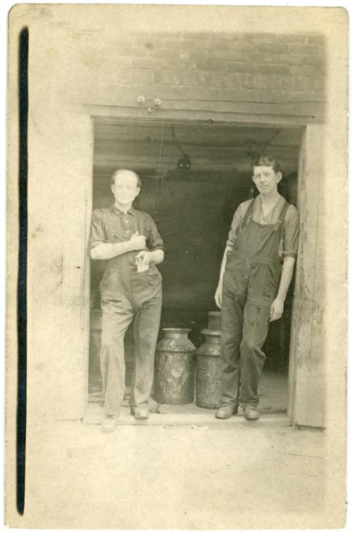 Two Men with Milk Pails