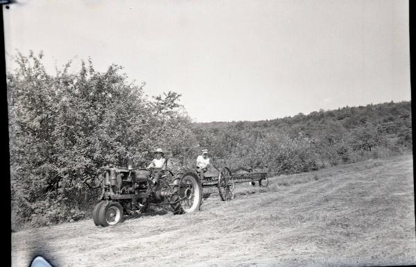 Farmall Tractor Pulling Side Delivery Rake