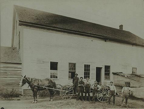 Men with Horse-Drawn Wagon