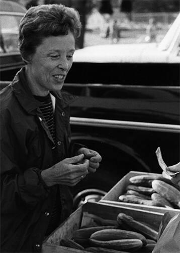 Woman Looking at Produce