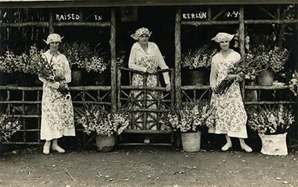 Women with Gladiolus Flowers in Berlin, NY 
