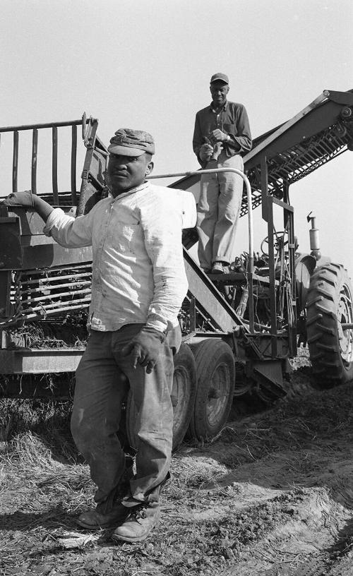 Portrait of two African American Men Working on the Farm