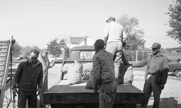 Five Men Load the Truck Bed