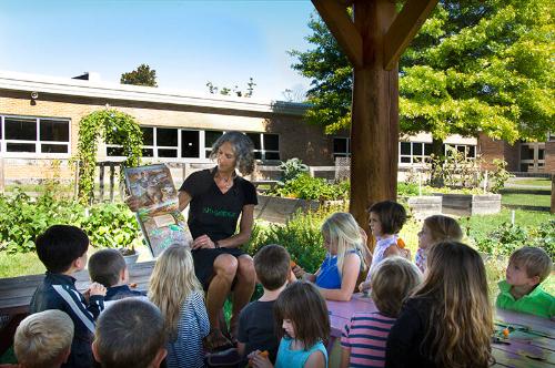 Teaching a Class at the Kid Garden 
