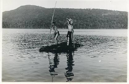 Chief Rivenoak on a Raft