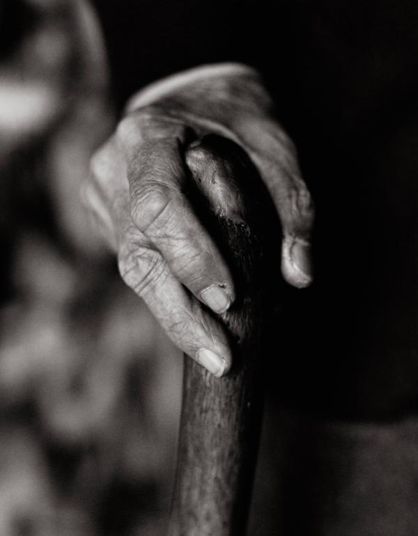 William S. Burroughs (Hand with Cane), Kansas 1990