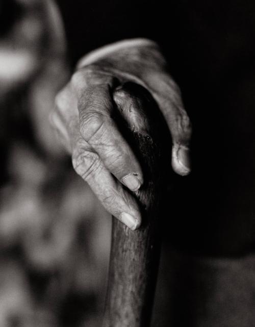 William S. Burroughs (Hand with Cane), Kansas 1990