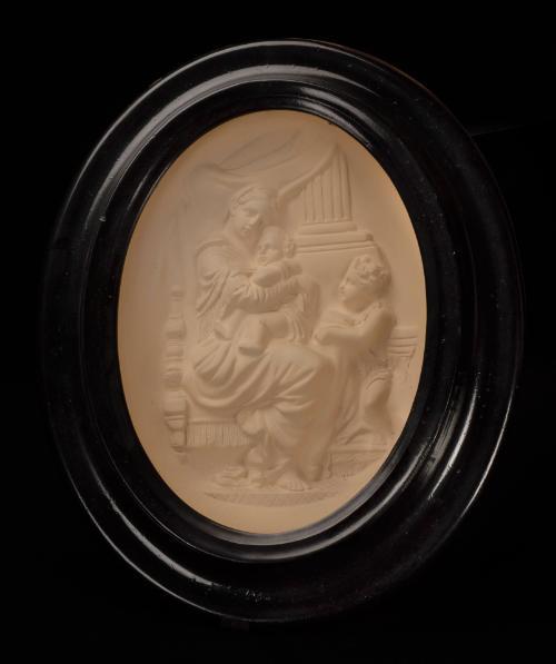 Plaque of a Mother & Two Children