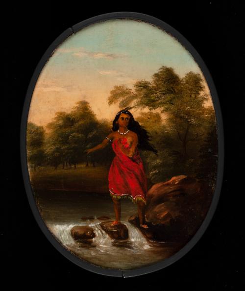 Indian Maiden In Landscape