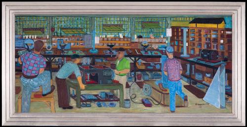 Bench Workers, (Morey Machine Shop)