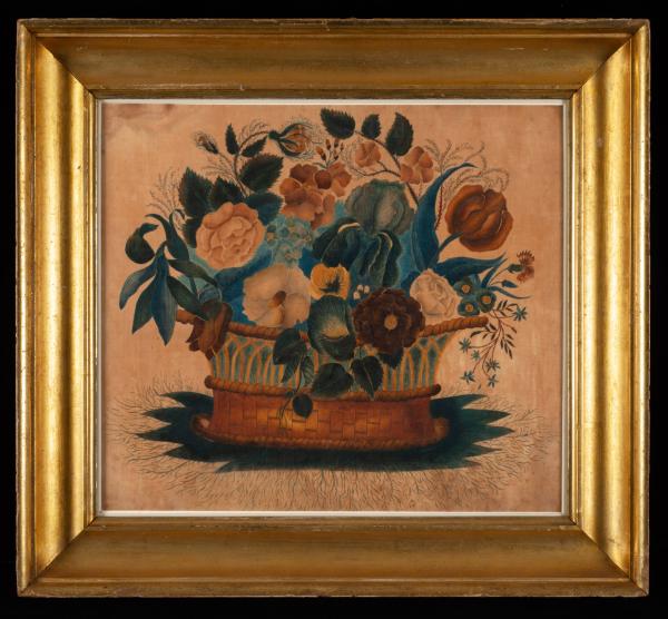 Wicker Basket with Flowers