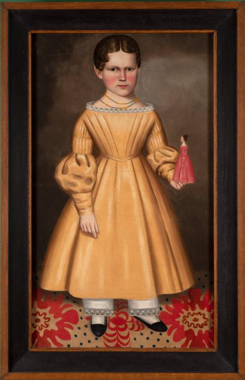 Girl in Yellow Dress with Doll