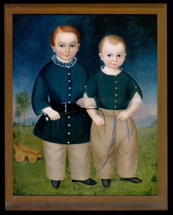 Two Boys in Green Tunics
