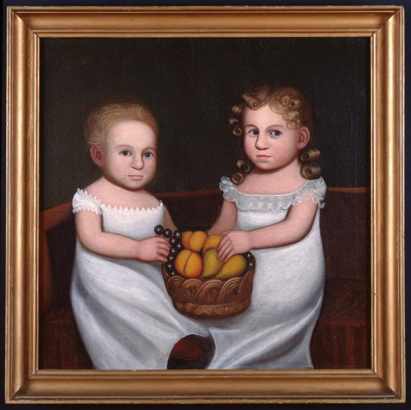 Two Children with a Basket of Fruit