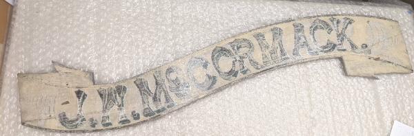 J. W. McCormack Sign