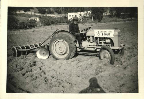 Papa on Tractor