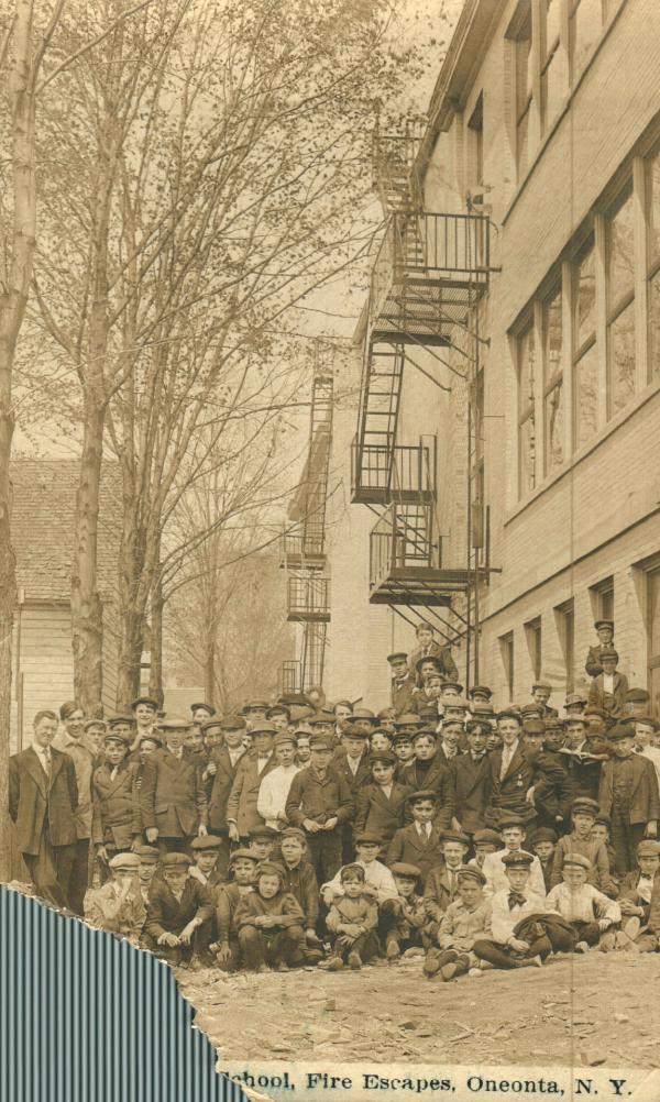 Oneonta School Fire Escapes