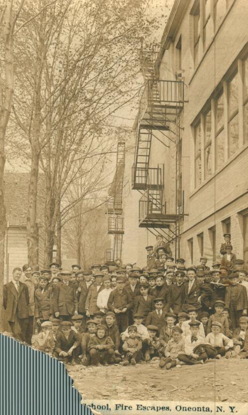 Oneonta School Fire Escapes