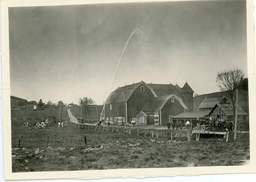 Fire Department Drill at the Armstrong Farm
